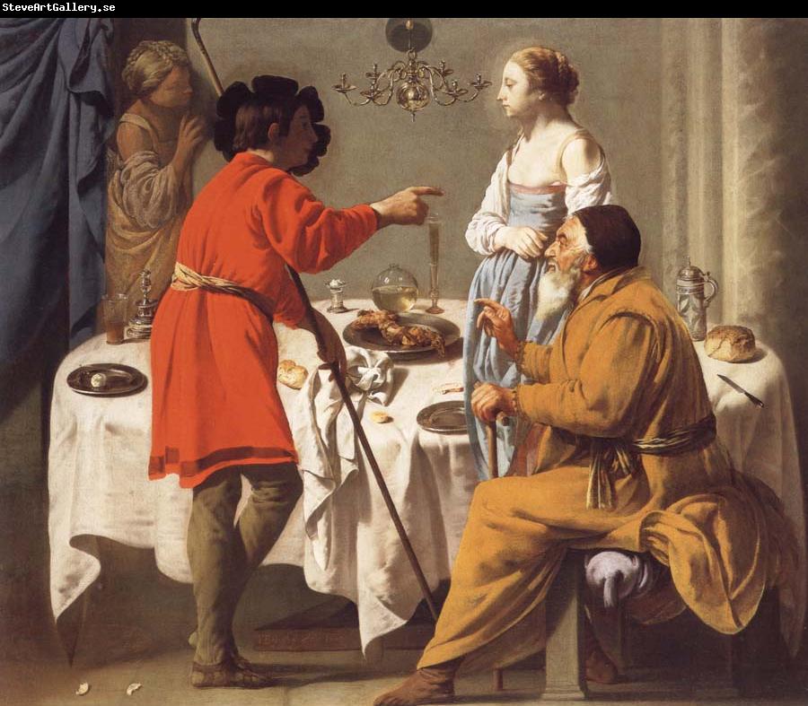 Hendrick the Brugghen Jacob Reproaching Laban for giving Him Leah in Place of Rachel